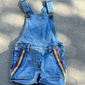 JCrew crewcuts denim shorts overalls for girls sz 3
